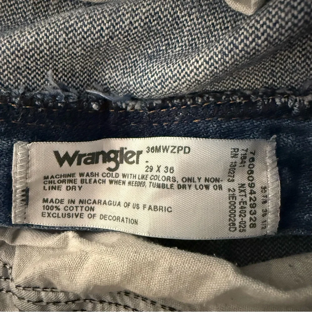Wrangler 36 MWZ Slim Fit Men's Relaxed Blue‎ Jeans